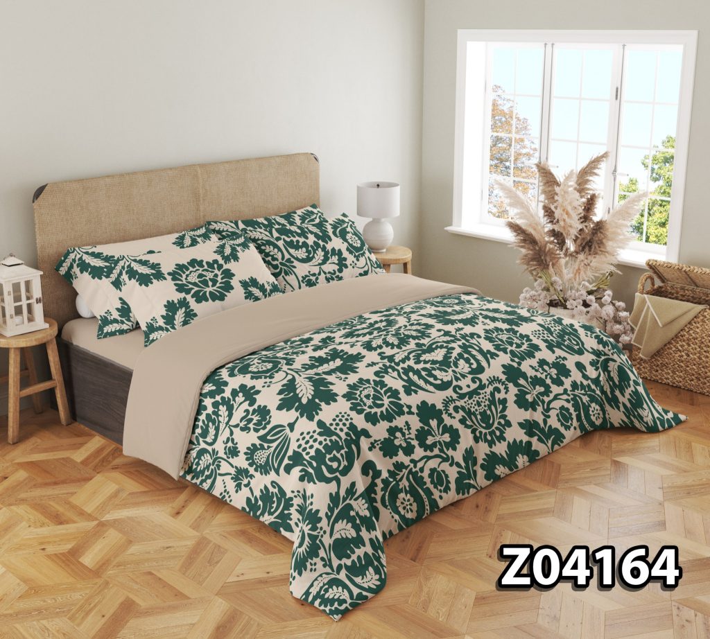 سرویس لحاف روتختی مدل داماسک سبز